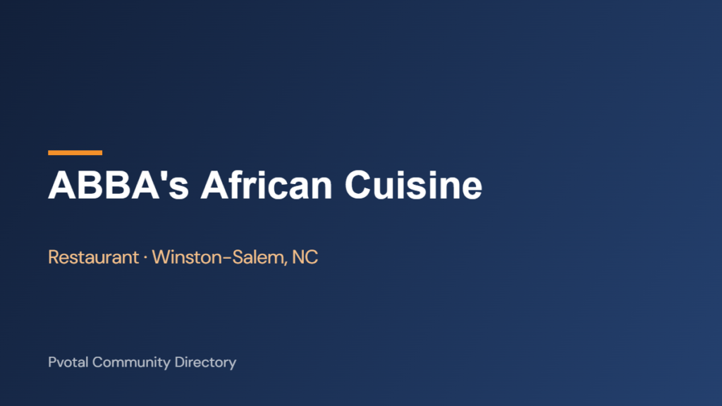 ABBA’s African Cuisine