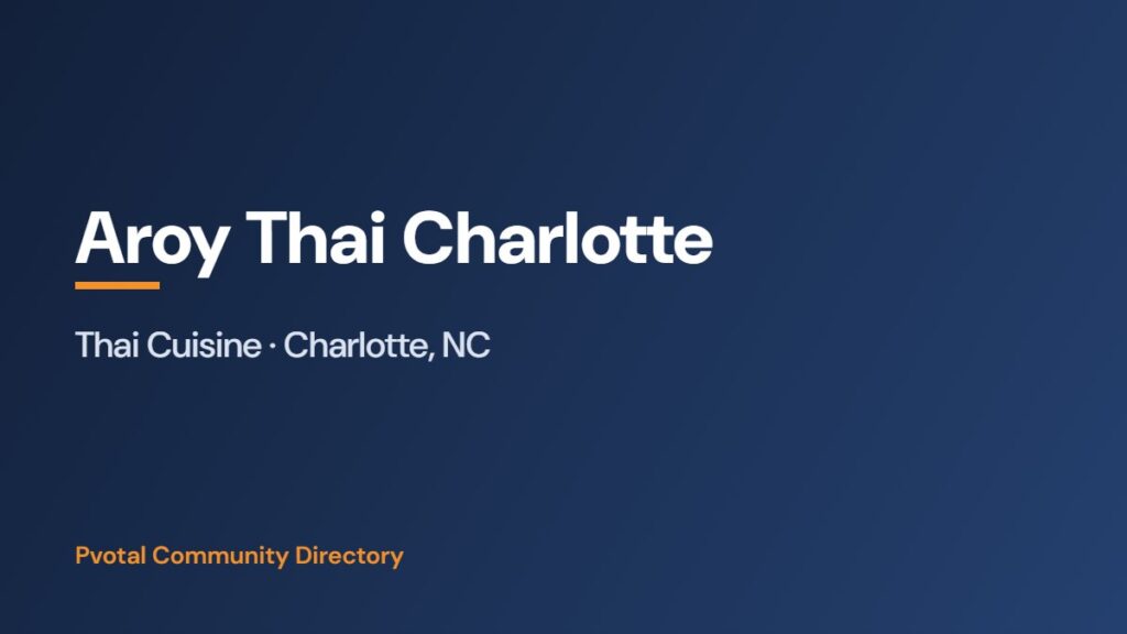 Aroy Thai Charlotte