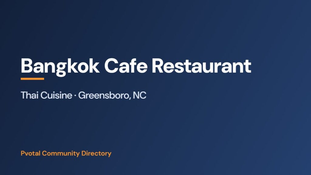 Bangkok Cafe Restaurant
