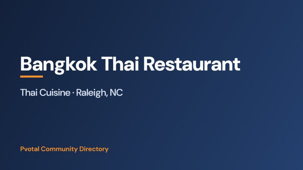 Bangkok Thai Restaurant