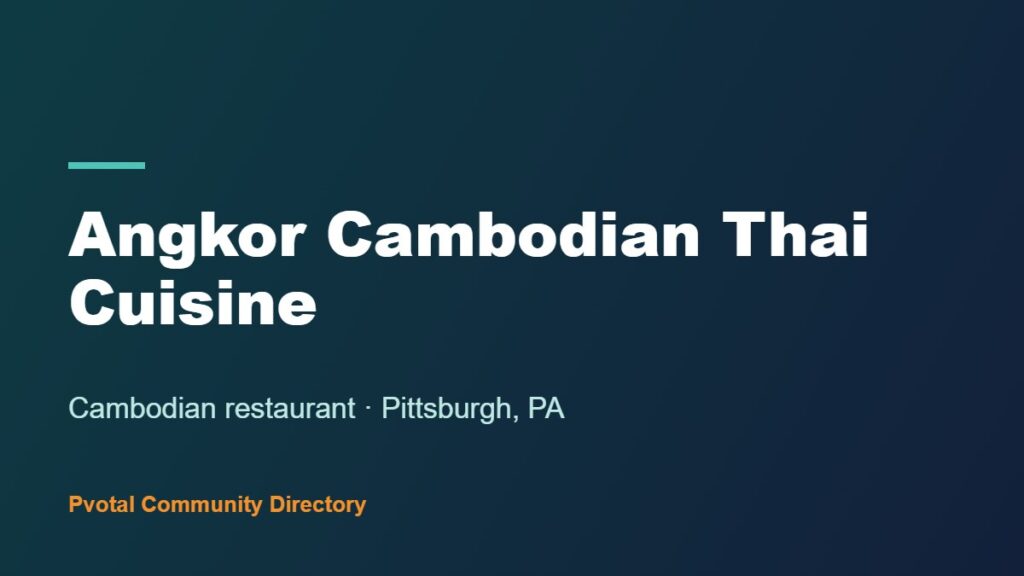 Angkor Cambodian Thai Cuisine