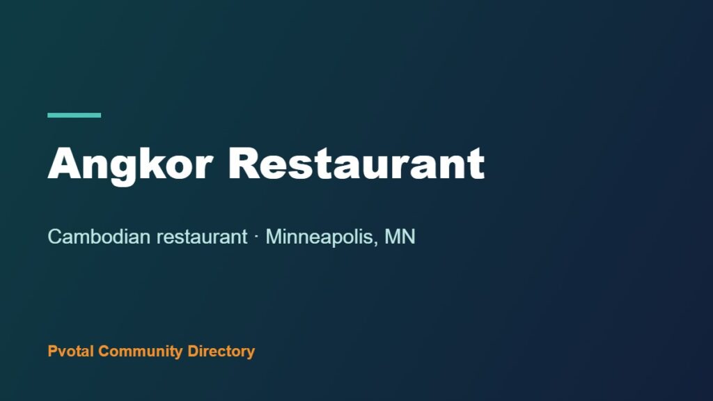 Angkor Restaurant