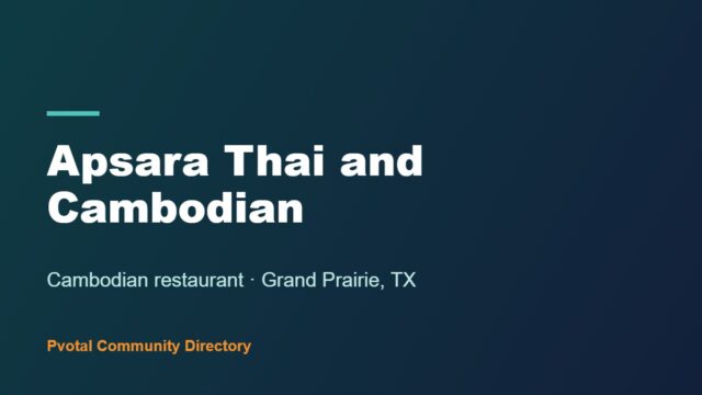 Apsara Thai and Cambodian