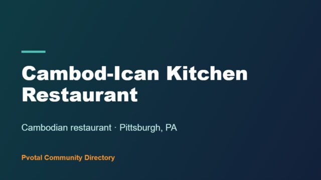 Cambod-Ican Kitchen Restaurant