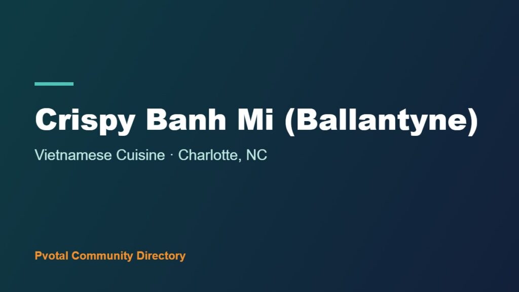 Crispy Banh Mi (Ballantyne)