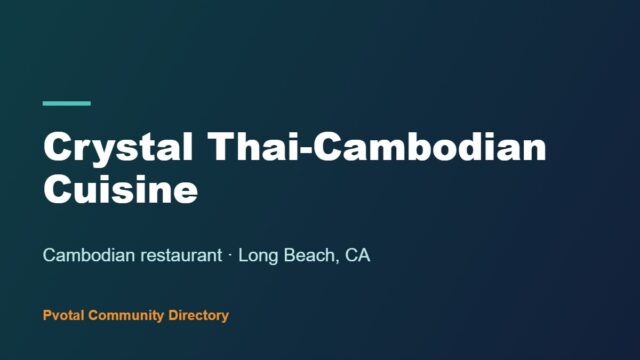 Crystal Thai-Cambodian Cuisine