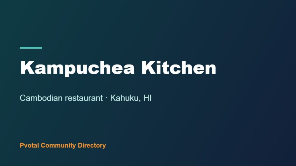 Kampuchea Kitchen