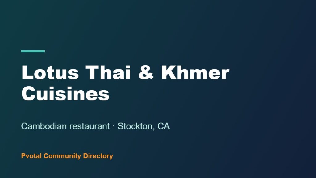 Lotus Thai & Khmer Cuisines