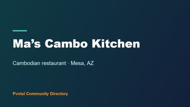 Ma’s Cambo Kitchen