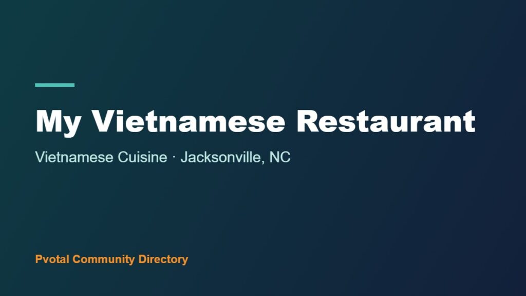 My Vietnamese Restaurant