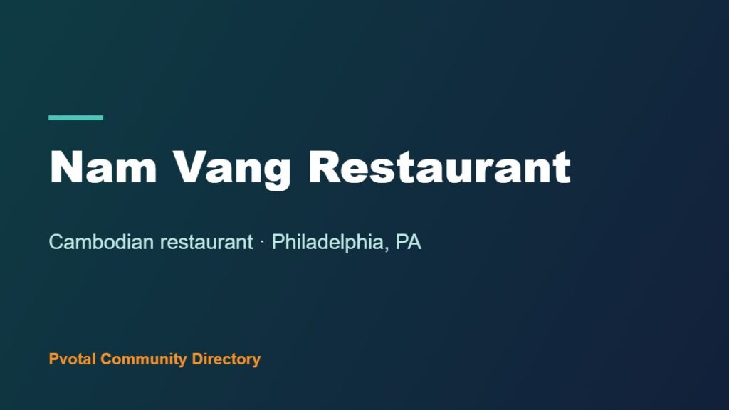 Nam Vang Restaurant
