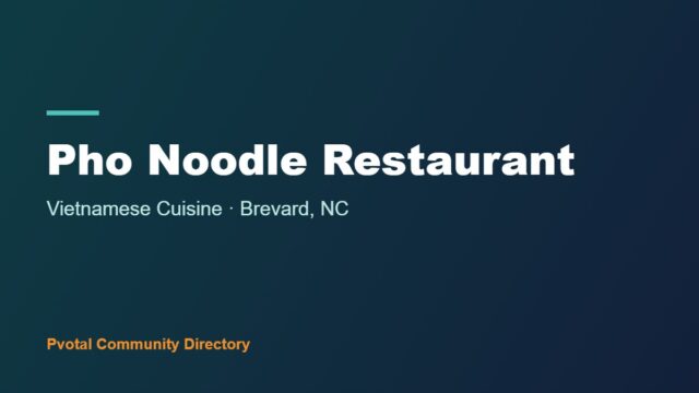 Pho Noodle Restaurant