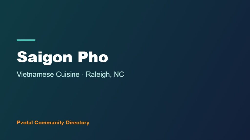 Saigon Pho