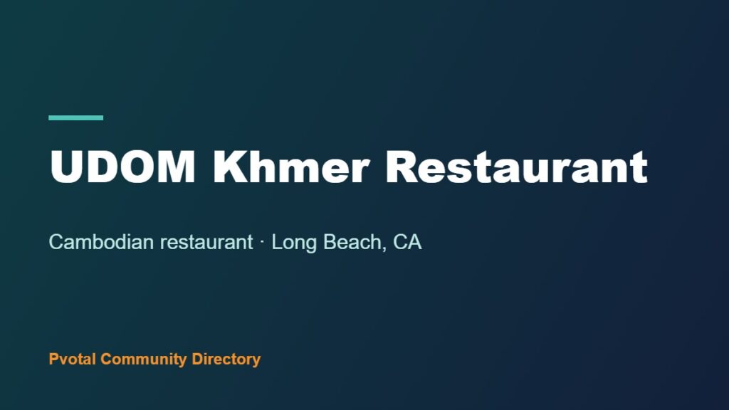 UDOM Khmer Restaurant