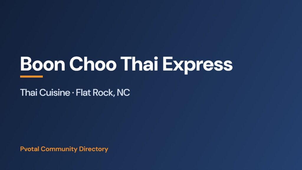 Boon Choo Thai Express