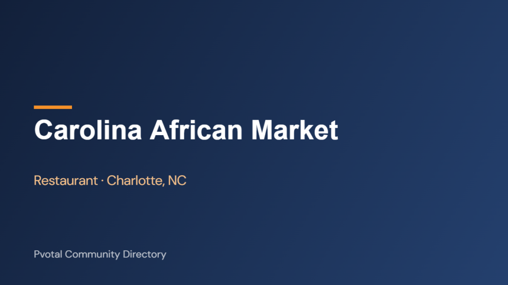 Carolina African Market