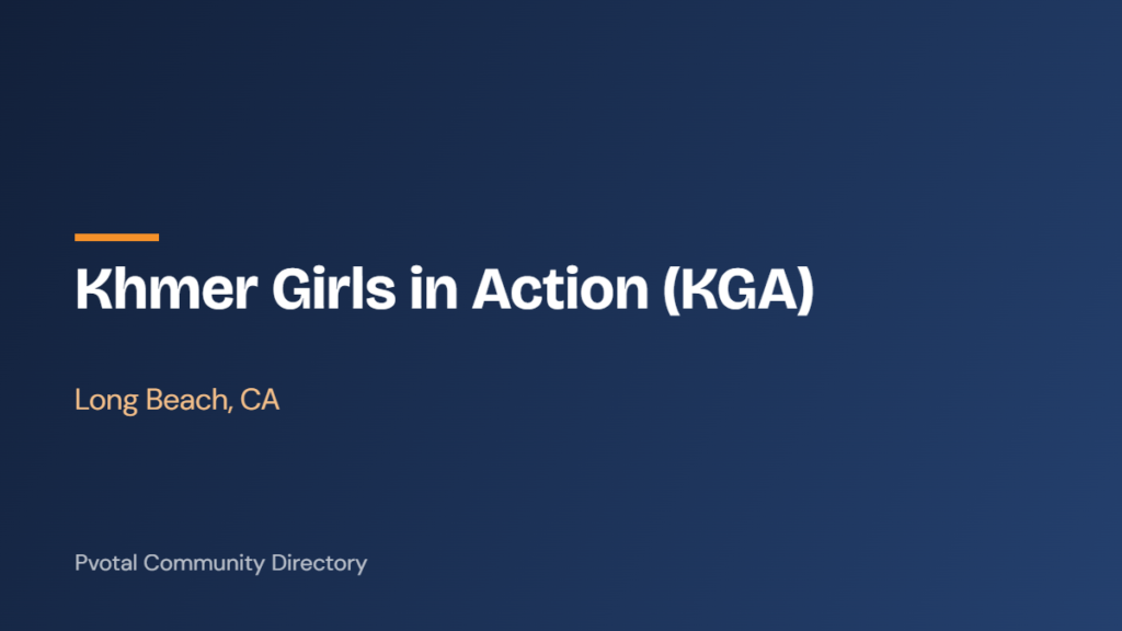 Khmer Girls in Action (KGA)