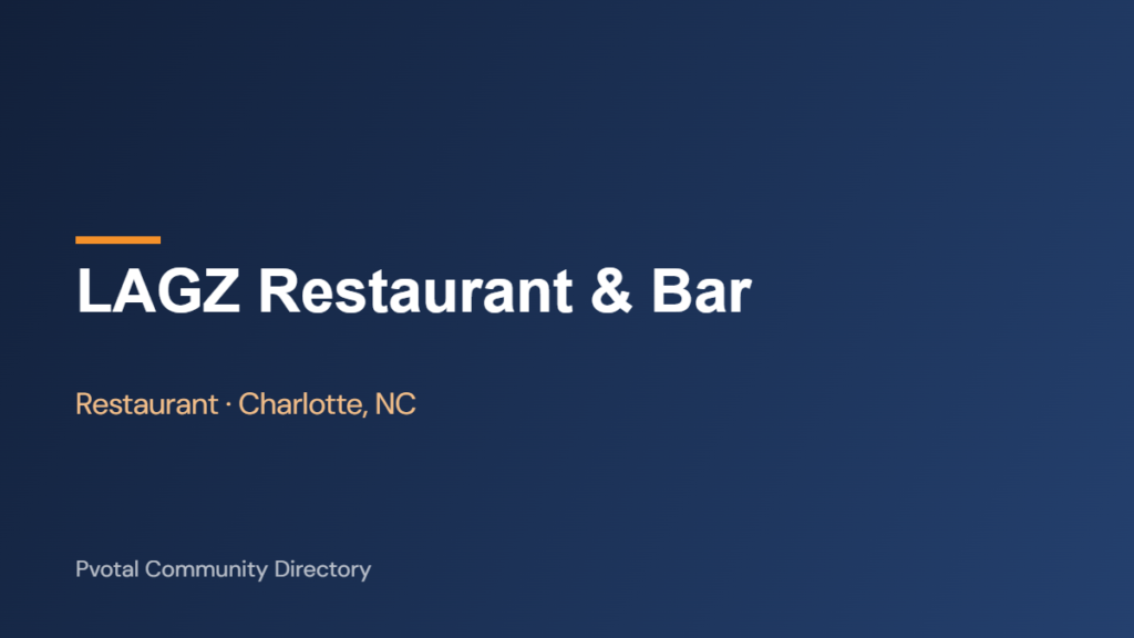 LAGZ Restaurant & Bar