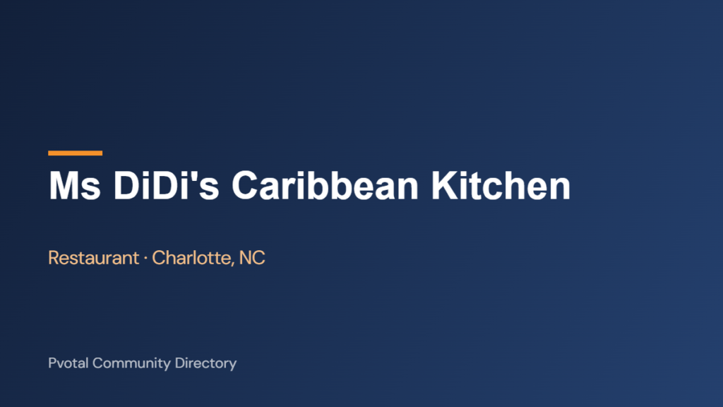 Ms DiDi’s Caribbean Kitchen