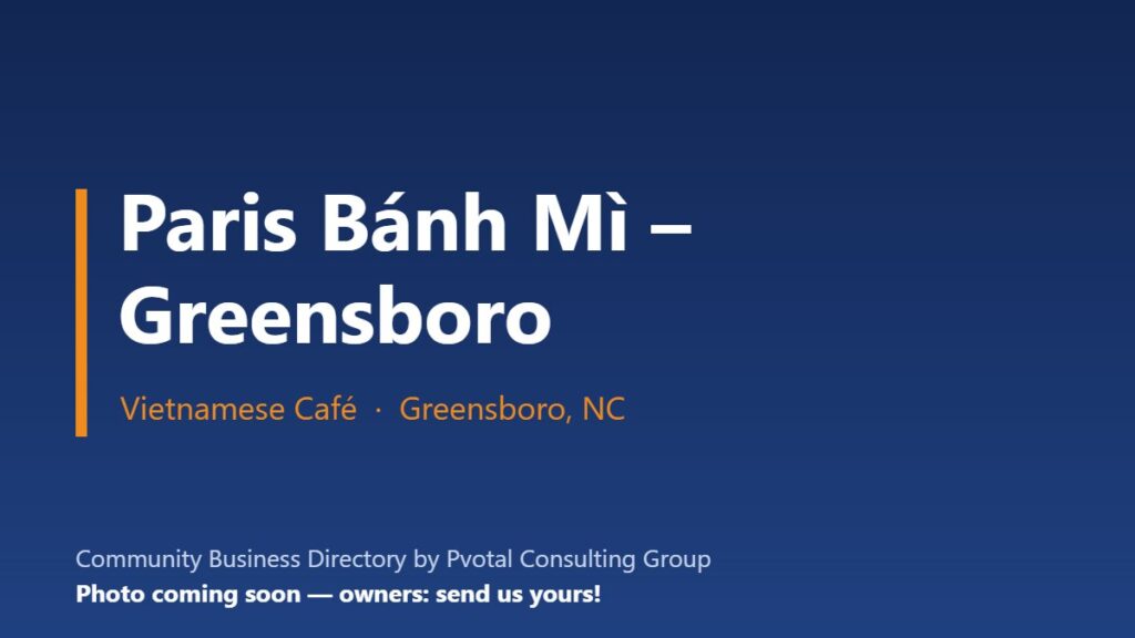Paris Bánh Mì – Greensboro