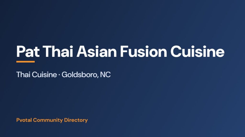 Pat Thai Asian Fusion Cuisine