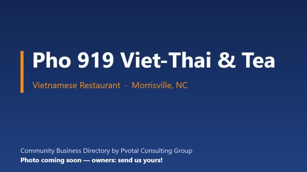 Pho 919 Viet-Thai & Tea