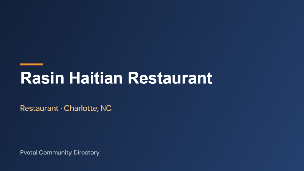 Rasin Haitian Restaurant