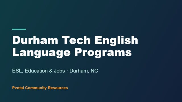 Durham Tech English Language Programs
