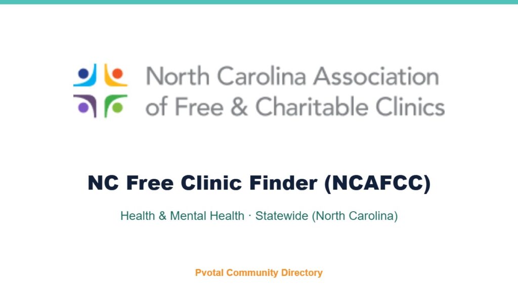 NC Free Clinic Finder (NCAFCC)