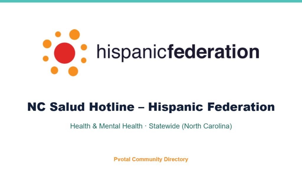 NC Salud Hotline – Hispanic Federation