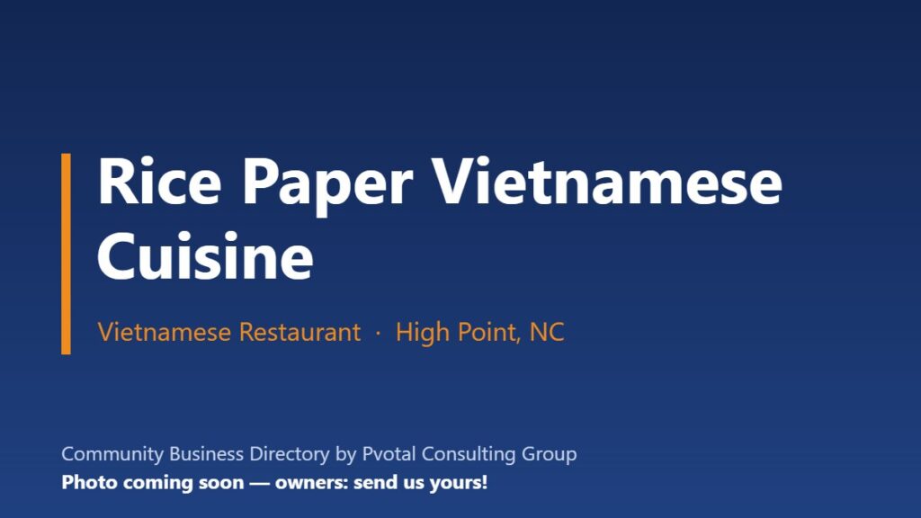 Rice Paper Vietnamese Cuisine