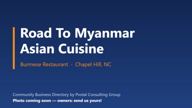 Road To Myanmar Asian Cuisine