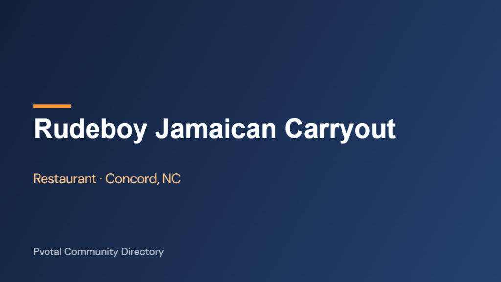 Rudeboy Jamaican Carryout
