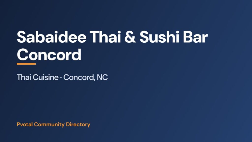 Sabaidee Thai & Sushi Bar Concord