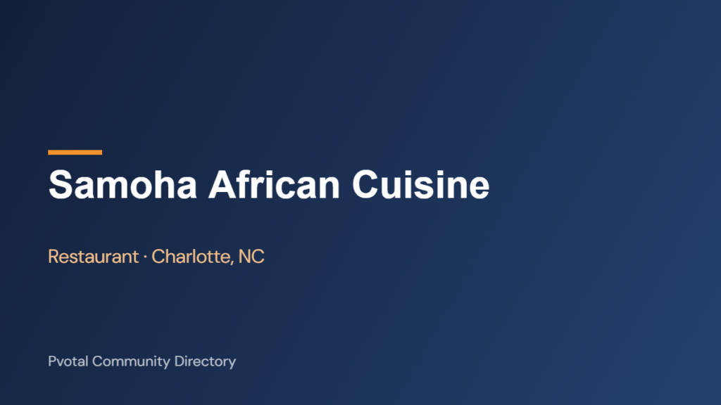 Samoha African Cuisine