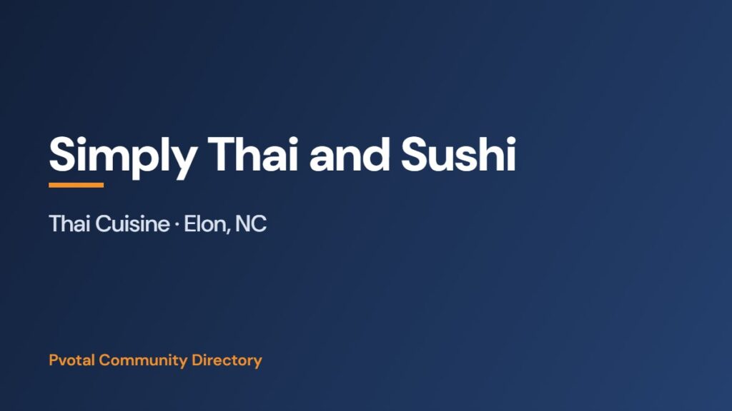 Simply Thai and Sushi