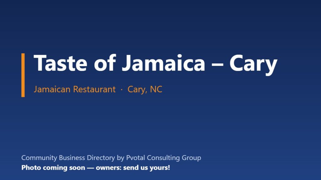 Taste of Jamaica – Cary