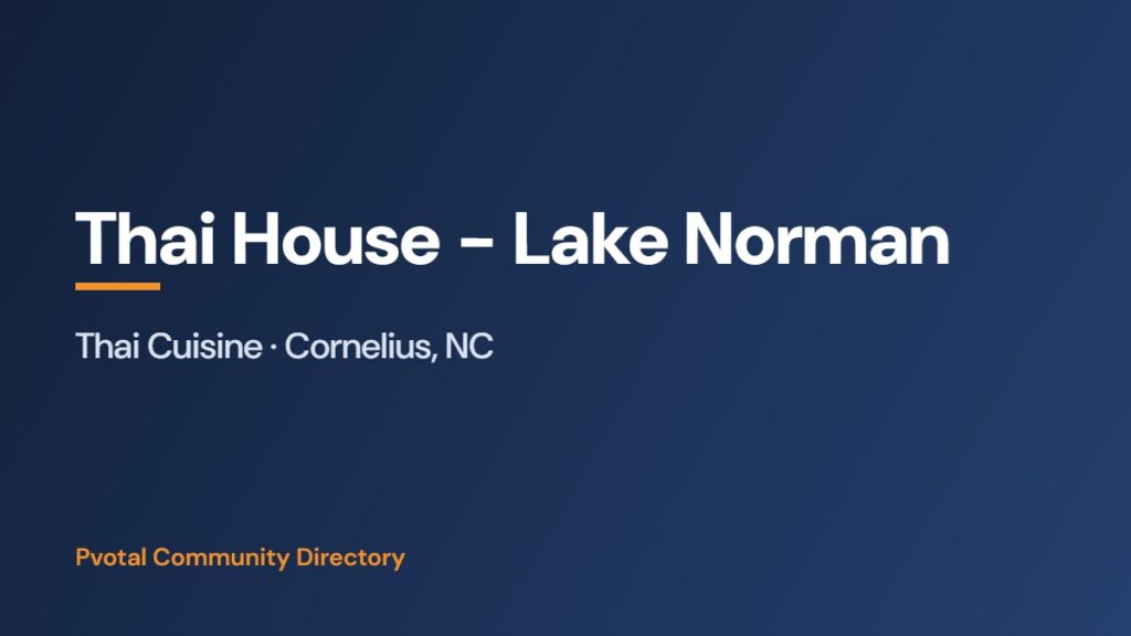 Thai House – Lake Norman