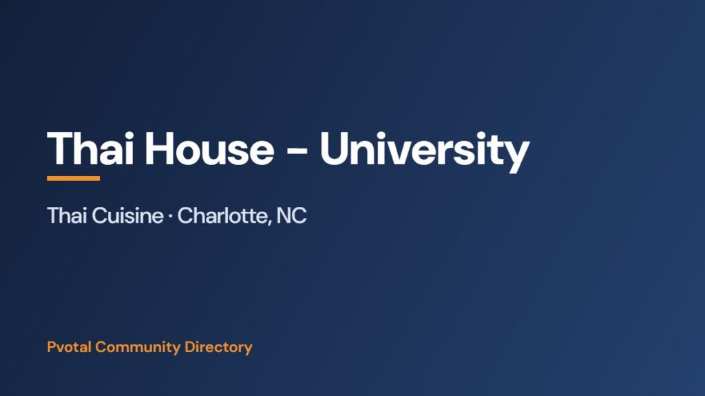 Thai House – University