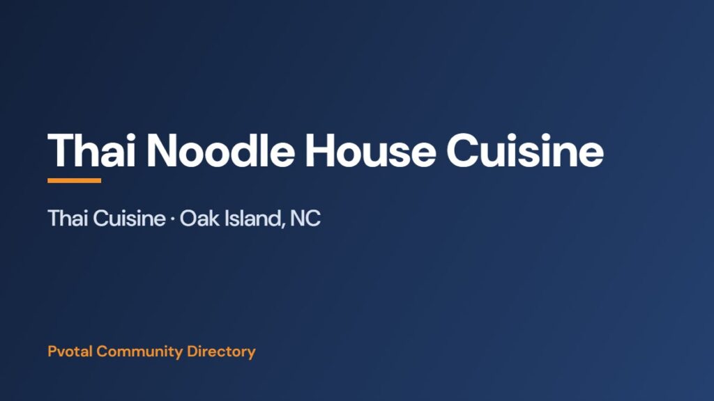 Thai Noodle House Cuisine