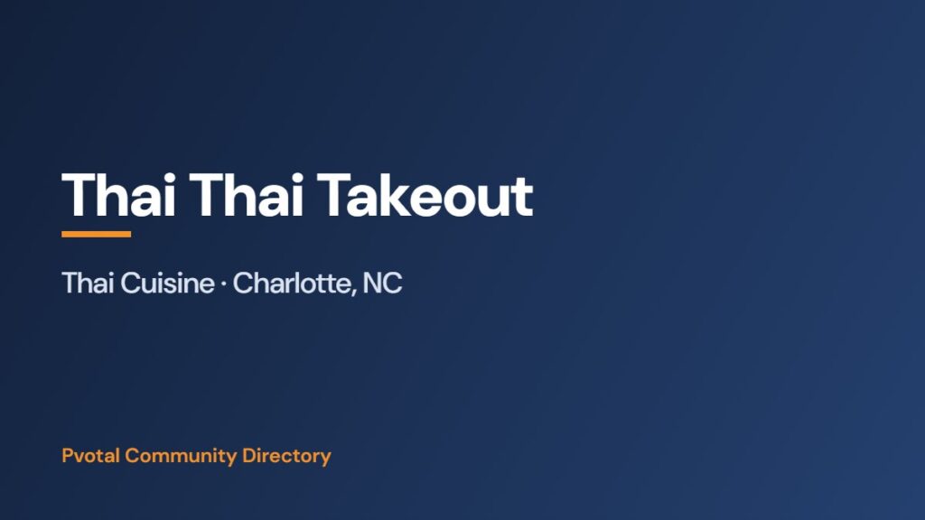 Thai Thai Takeout