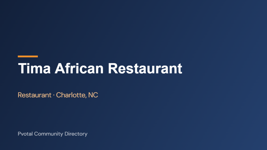 Tima African Restaurant