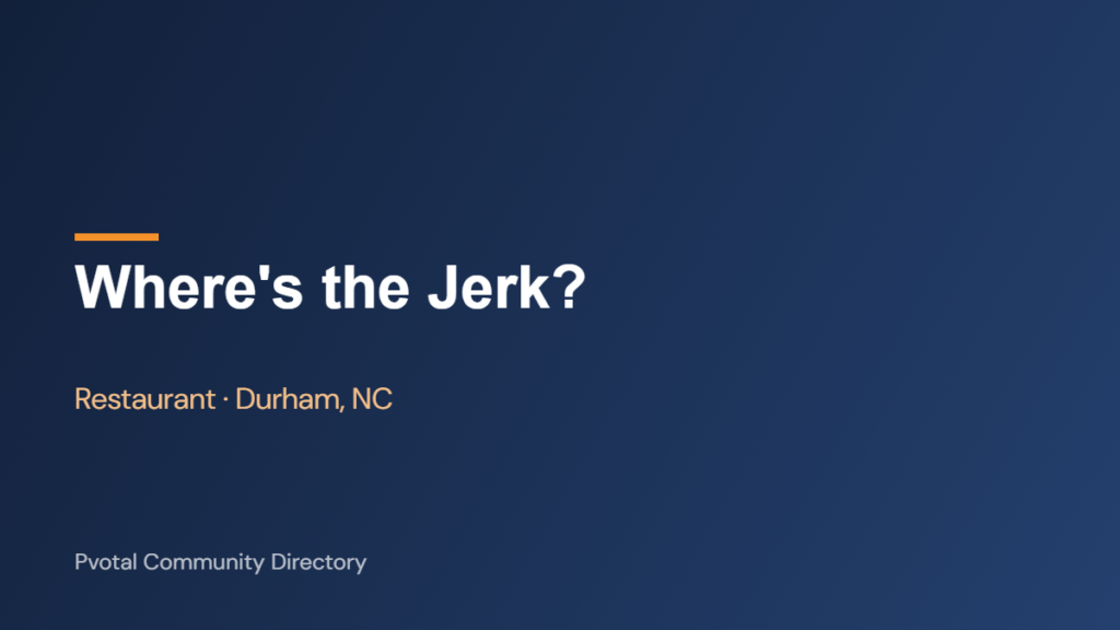 Where’s the Jerk?